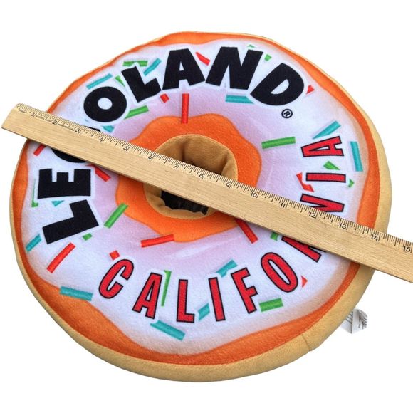 Lego Land California Large Plush Donut Orange Sprinkle Stuffed Toy Souvenir 15" - Picture 6 of 10